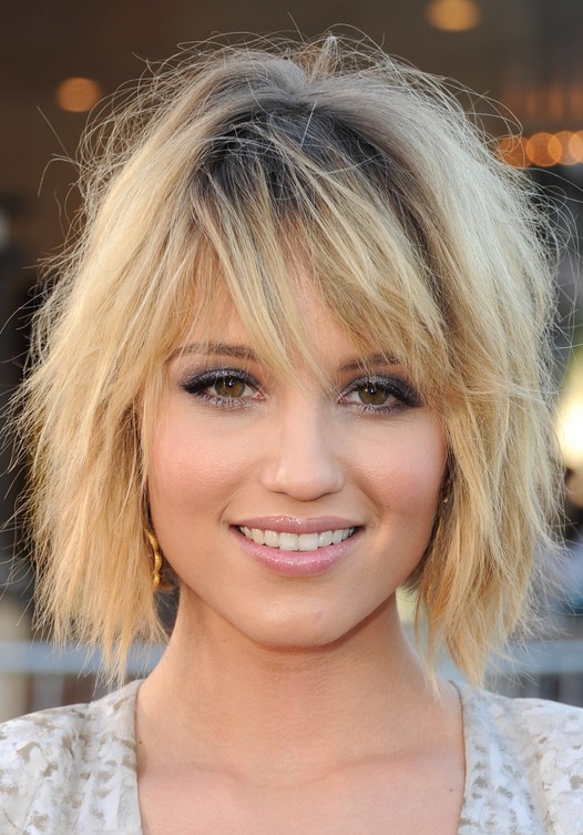 Dianna Agron Fashionable Shaggy Hairstyle