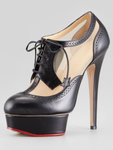 women's high heeled oxfords
