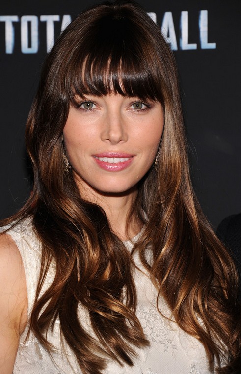 Jessica Biel Long Hairstyle:Wavy Chocolate Hairstyle 