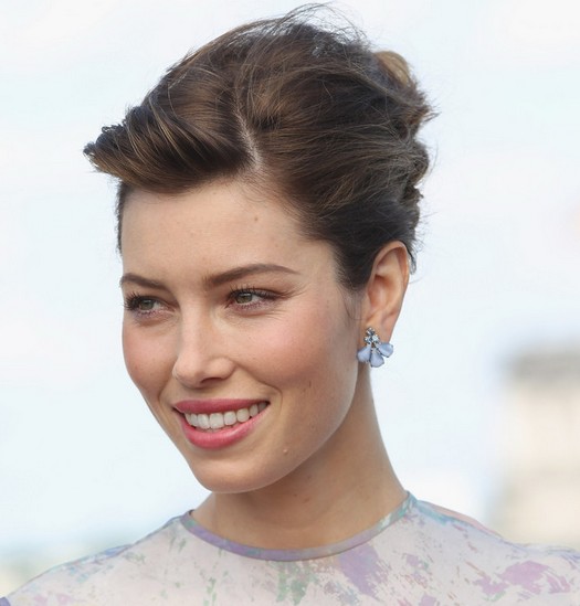 Jessica Biel kort frisyr: Fransk Twist utan lugg