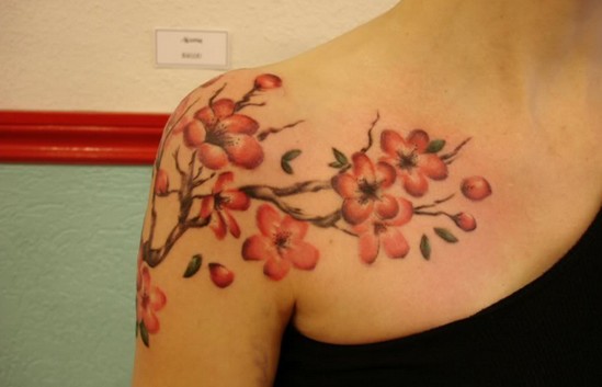 awesome japoneză cherry Blossom tattoos