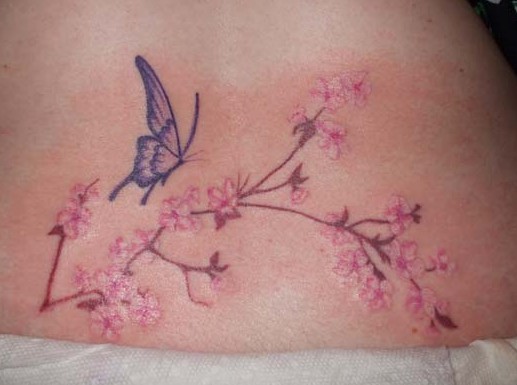 Becken Kirschblüte Tattoo Designs