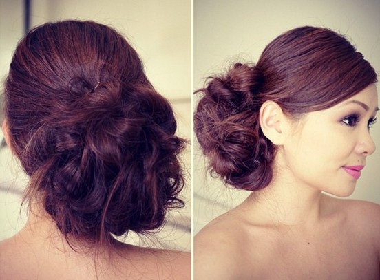 Tutoriais sobre o Chignon Lateral: Actualizações do Chignon Lateral Messy Bridal