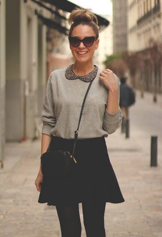 black skirt date outfit
