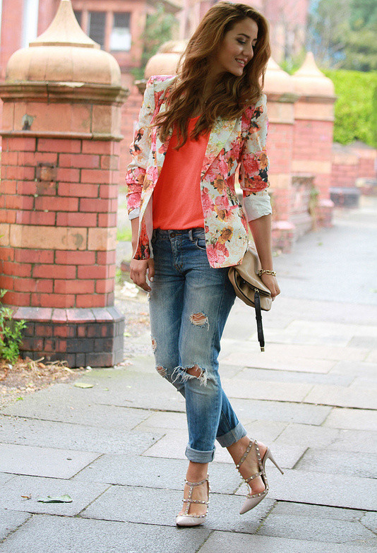 floral heels outfit