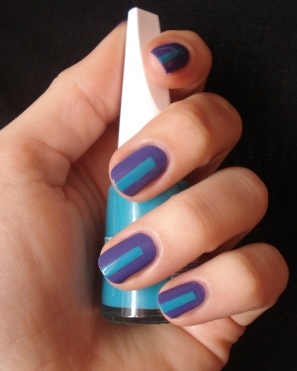 Azul e Roxo Unhas