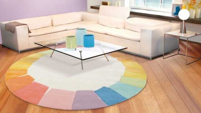 circle carpet living room