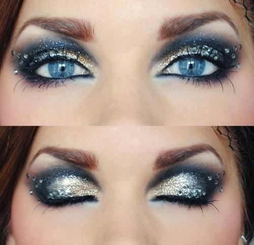 14 Amazing Glittery Eye Makeup Looks Pretty Designs 