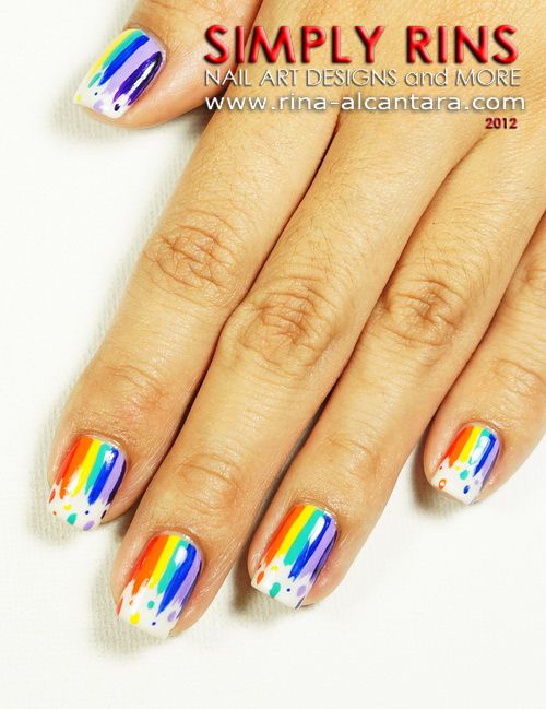 19 Amazing Rainbow Nail Art Designs Pretty Designs