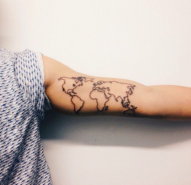 Mapa Mundi Tattoos Pinterest Mapas Tatuajes Y Mapas Del Mundo Porn