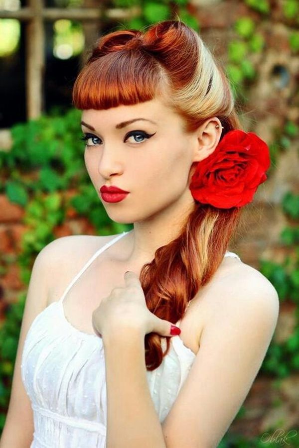 1950s hair with bangs