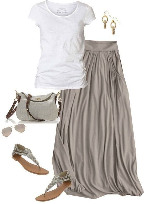 long skirt summer outfit