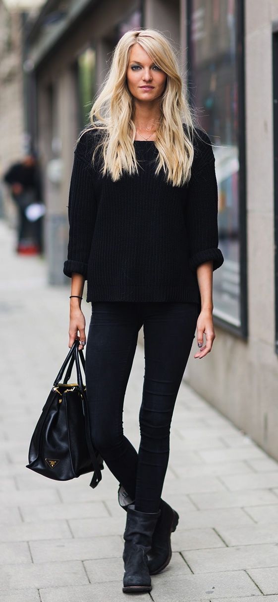black outfits for winter