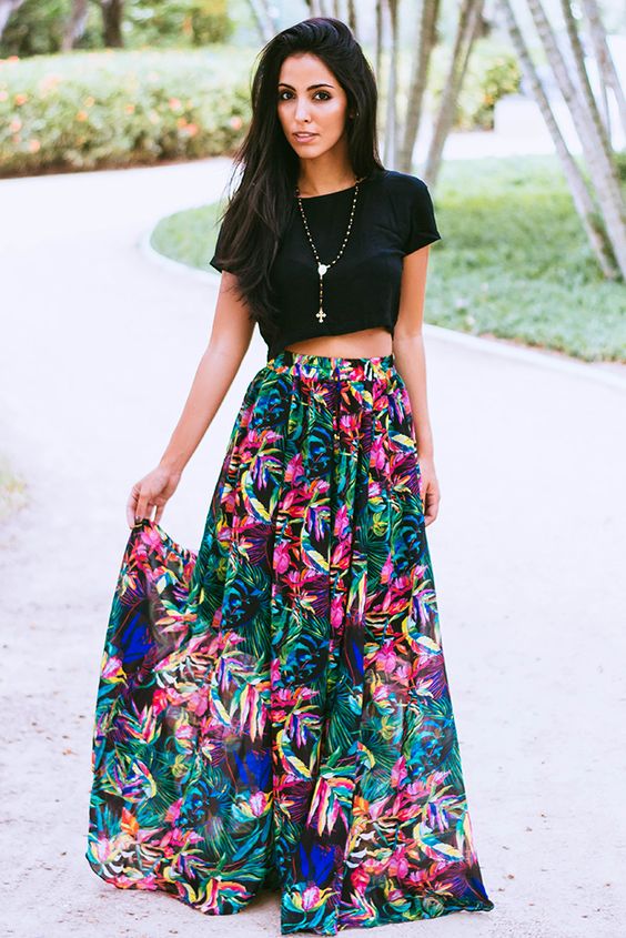 ladies long skirts and tops