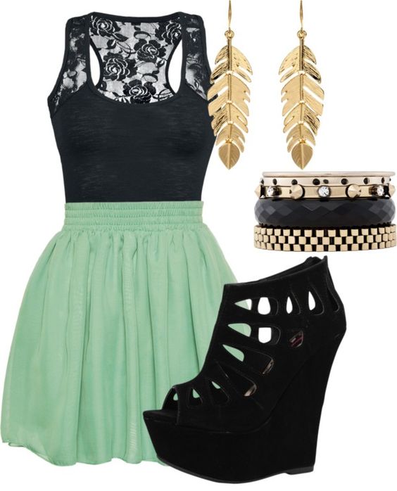 dress and wedges outfits