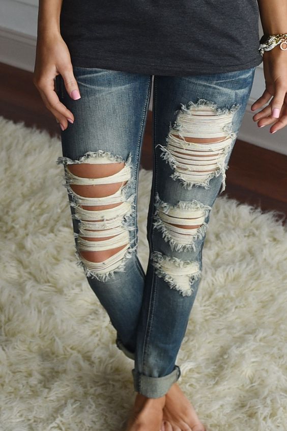 all the way ripped jeans