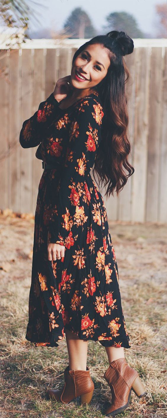 maxi dress with boots