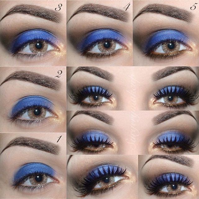 how to Rock Blue makeup look - Blue Makeup Ideas Tutorials