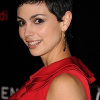 Short Black Curly Pixie Haircut for Women - Morena Baccarin Hairstyles 2014