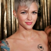 Short Gray Pixie Haircut with Long Bangs - Ruby Rose Hairstyles
