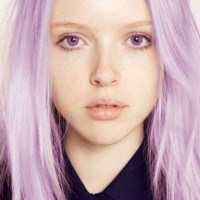 Medium Straight Purple Ombre Hair 2014