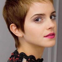 Emma Watson Short Haircut: Blond Dip Dye Ultra-short Pixie Cut