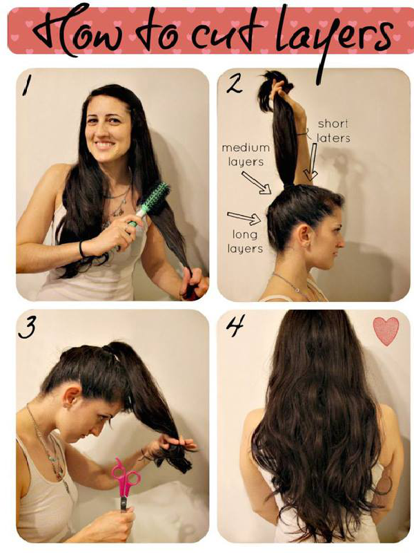 How To Make A Layered Haircut On Your Own Pretty Designs