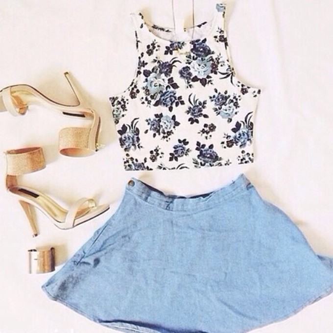Summer Outfit Ideas with Crop Tops - Pretty Designs