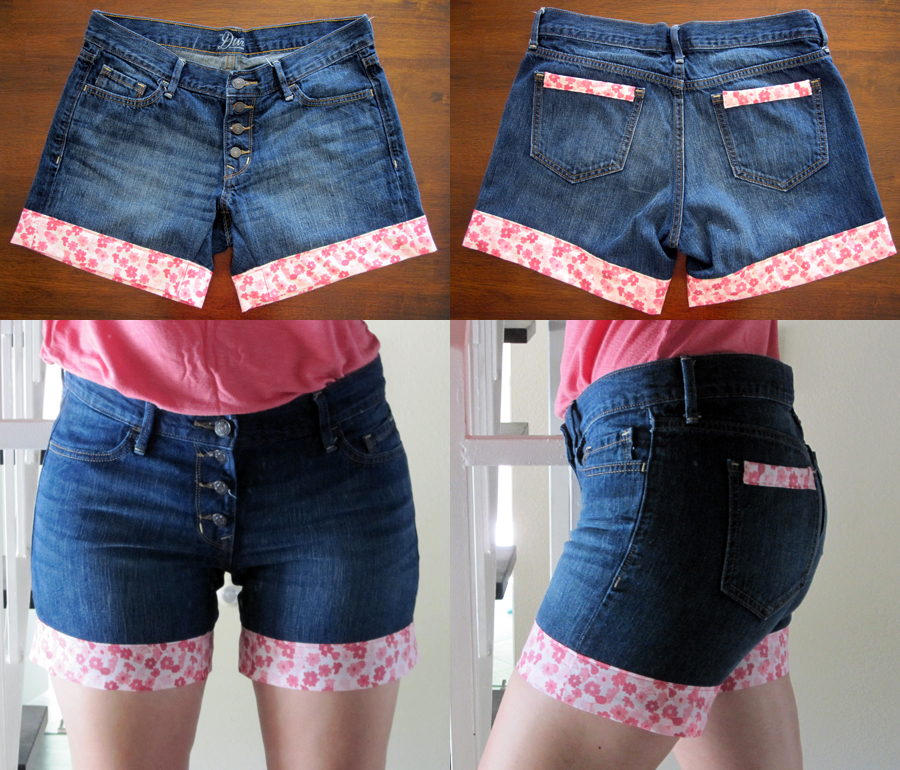 How to Upgrade Your Old Jeans: DIY Jeans Cuffs - Pretty Designs