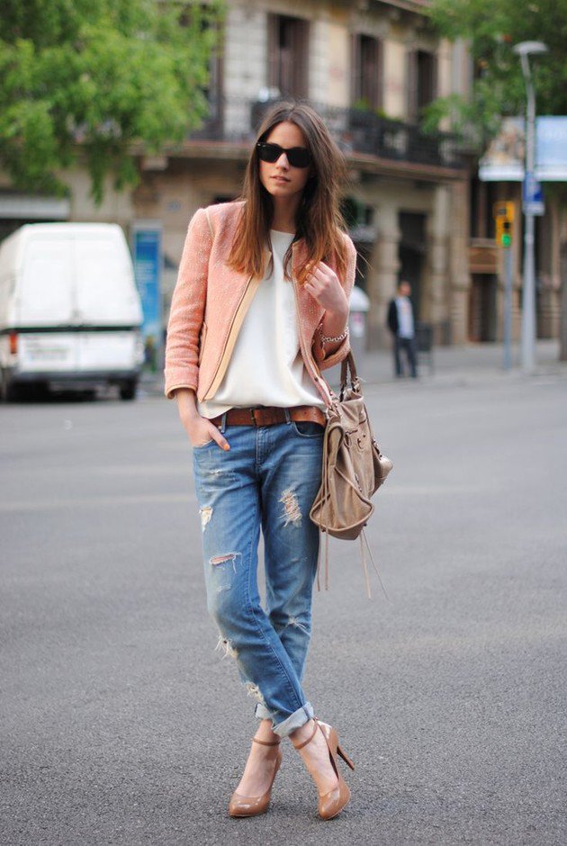 Stylish Outfit Ideas with Your Boyfriends' Jeans - Pretty Designs