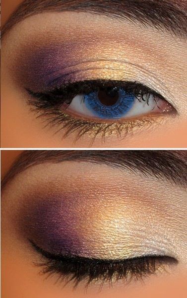 gold and plum eyeshadow