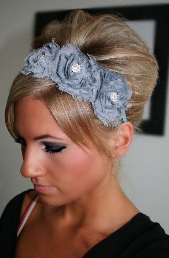 Updo Hairstyle With Hand-Made Headband