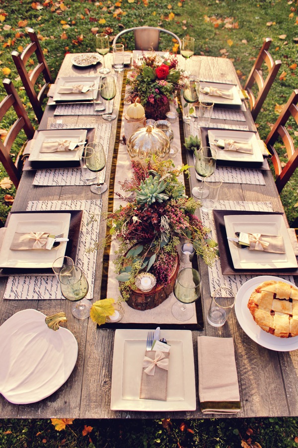 Outdoor Table Decorating For Thanksgiving Day Pretty Designs