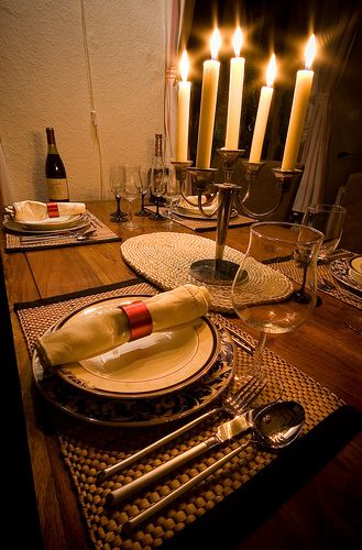 romantic dinner setting ideas