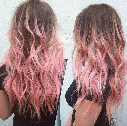 Black and Pink Hair