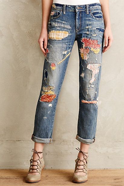 Embroidery Patch Jeans | Hand Embroidery