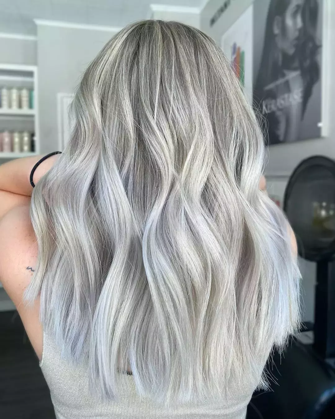 Beige Ash Gray Hair