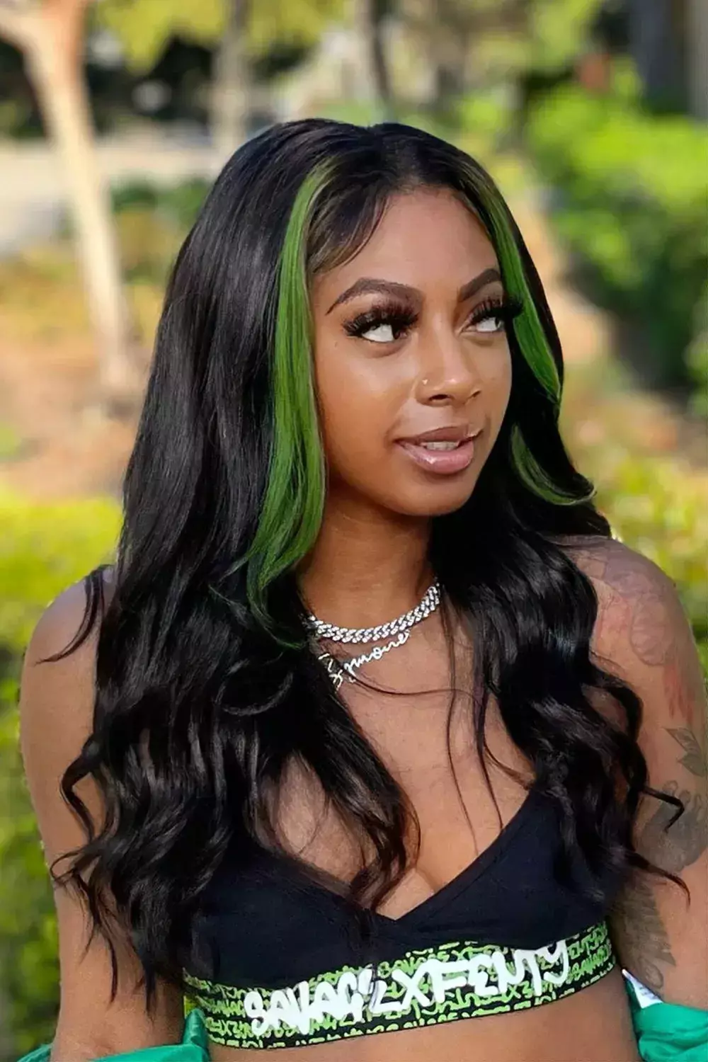 black green Skunk hairstyles