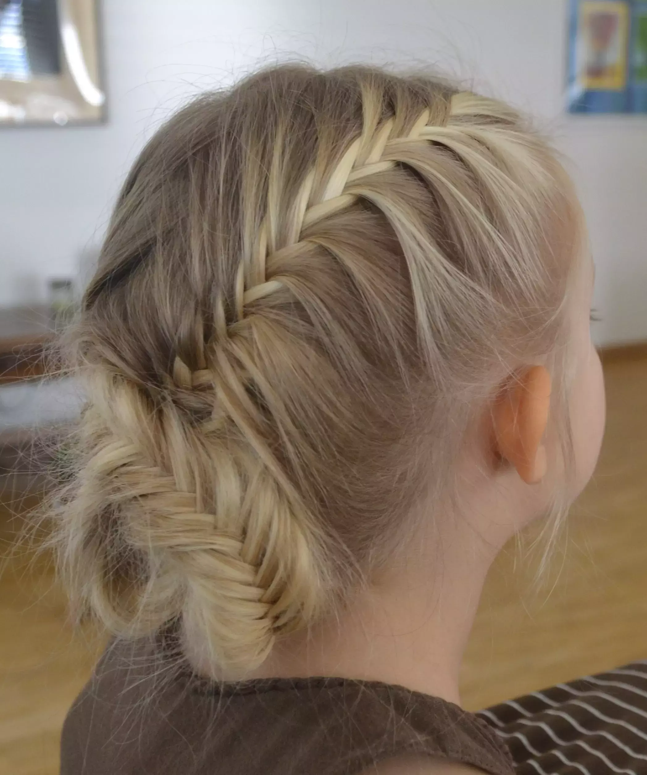 Pinned Fishtail Braids